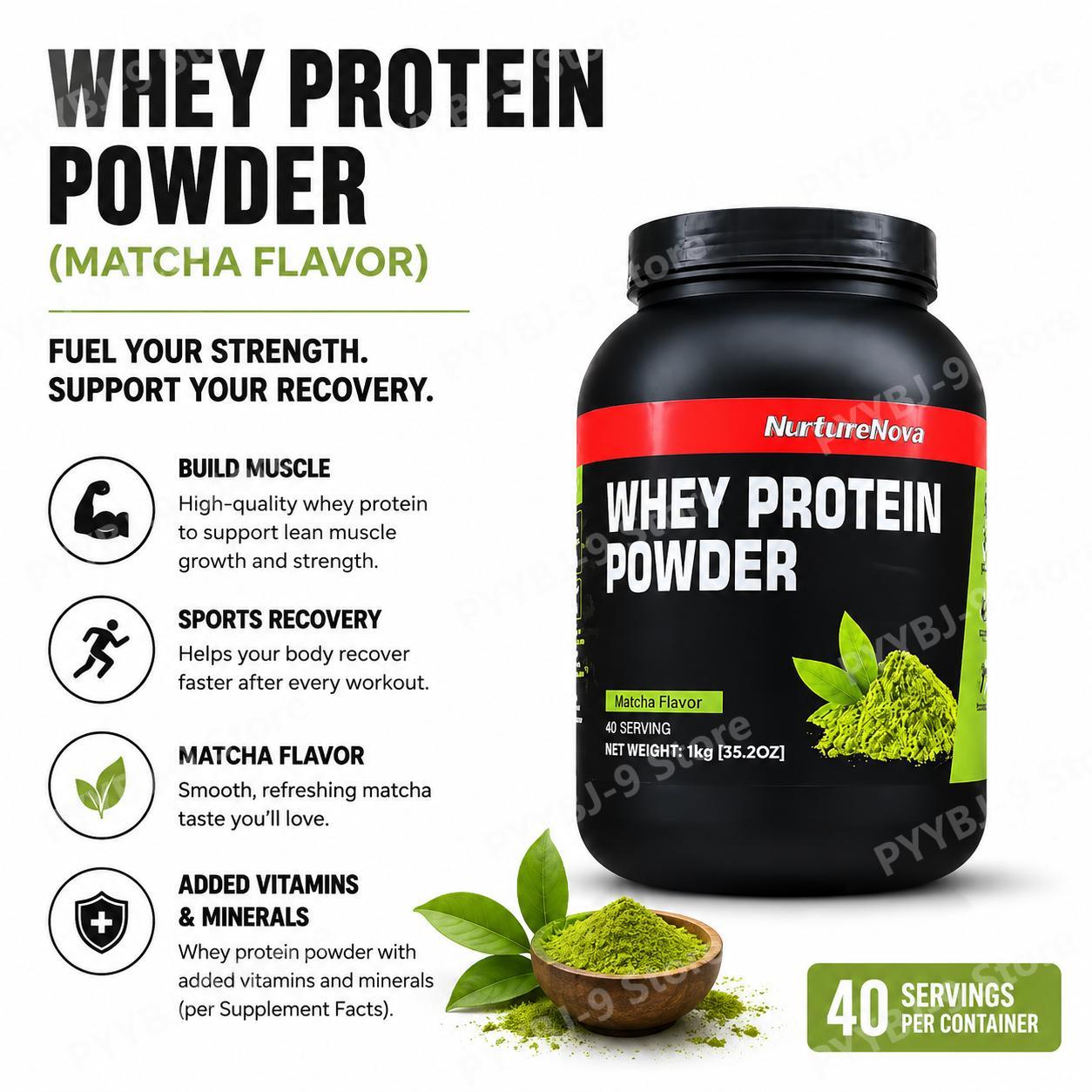 Fitness Nutrition Protein - Протеиновый порошок NurtureNova со вкусом матча