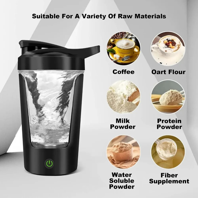Protein Shaker Bottle - Шейкер-стакан с USB-зарядкой для протеиновых коктейлей,