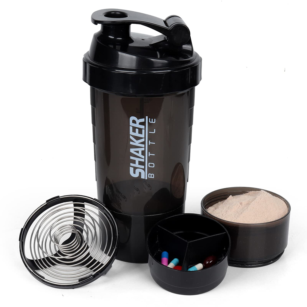 Protein Shaker Bottle - 3 слоя шейкер белка бутылка порошок
