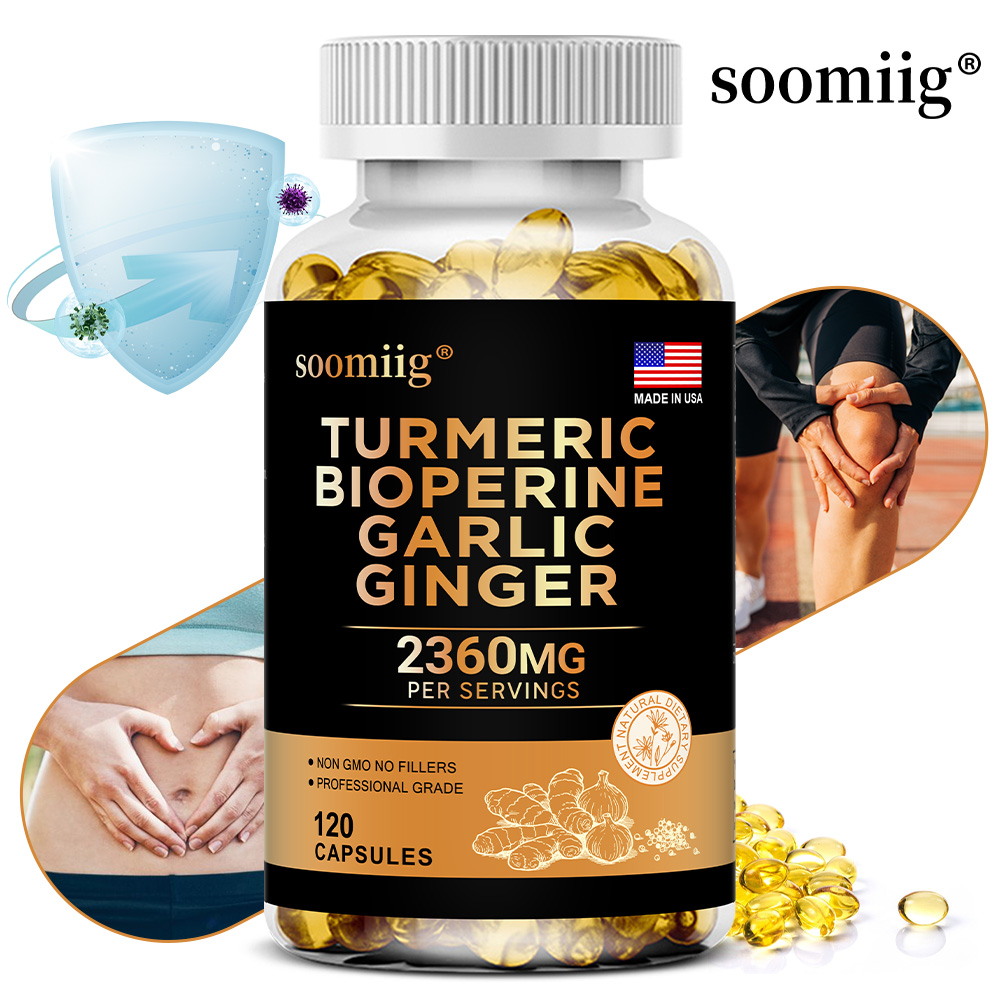 Turmeric Curcumin Capsule - Добавка с имбирем куркумы с чесноком,