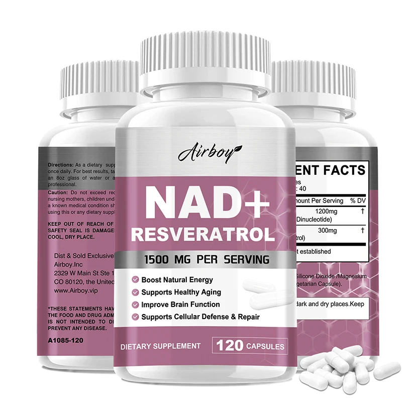 Resveratrol Capsule Anti Aging - Добавки NAD+ Resveratrol — естественная энергия,
