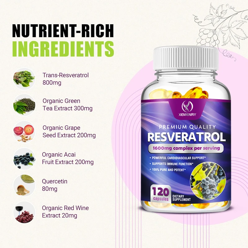 Капсулы Resveratrol — поддержи – обзор и цена Resveratrol Capsule Anti Aging