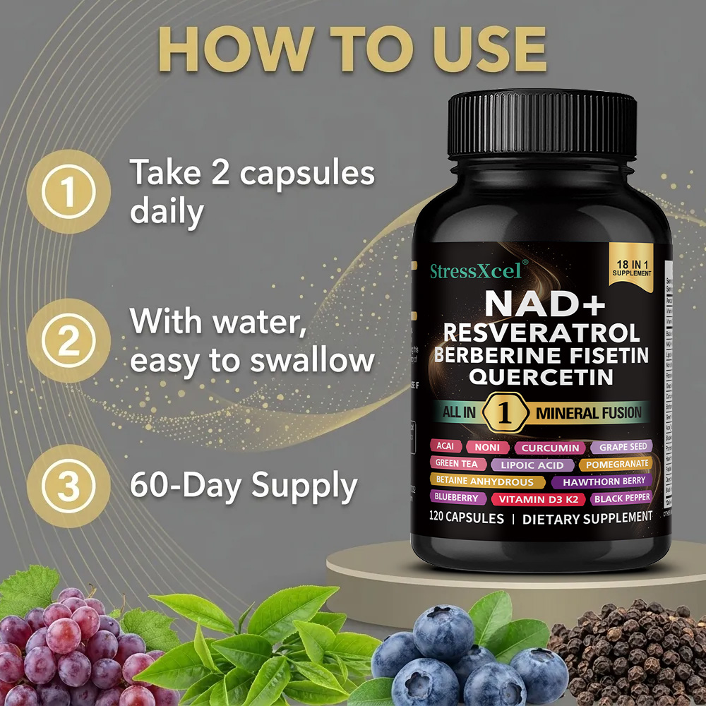 БАД NAD+ с ресвератролом, квер – обзор и цена Resveratrol Capsule Anti Aging