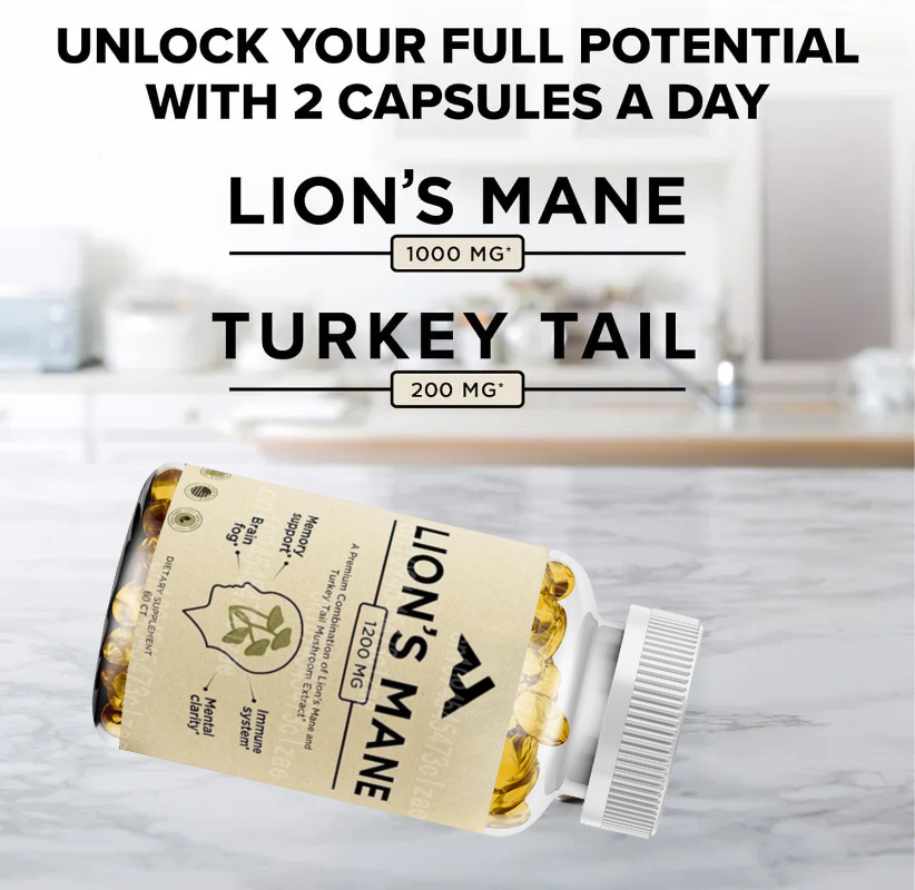 Капсулы с добавлением львиной  – обзор и цена Lion Mane Mushroom
