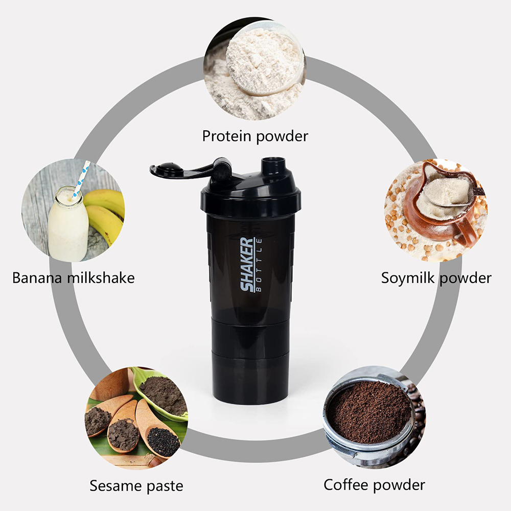 3 слоя шейкер белка бутылка по – обзор и цена Protein Shaker Bottle
